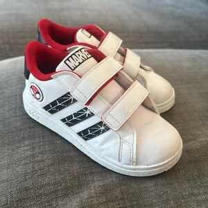 Kids Spider-Man adidas sneakers size 10